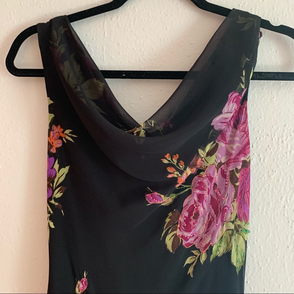 Vintage, beaded dress. Off the shoulder. Flowy bottom.